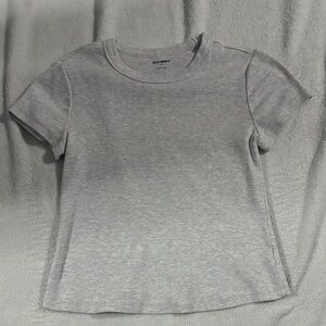 Old Navy Light Gray Short Sleeve Tee